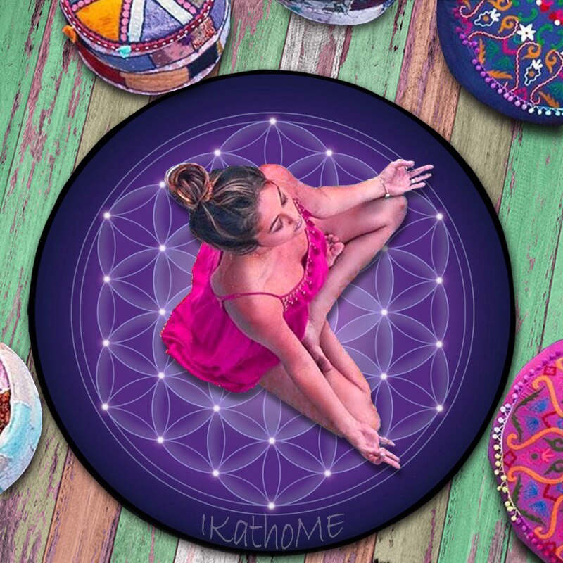 Rainbow Mandala Flower Teppich Yoga Meditation