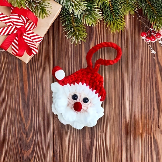 HANDGEMACHT HÄKELORNAMENT SANTA CLAUS
