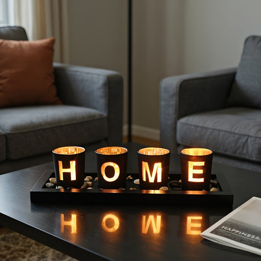 KREATIVER KERZENHALTER AUS HOLZ