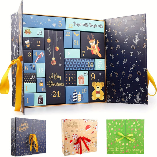 24 TEILIG LEERE ADVENTSKALENDER-BOXEN