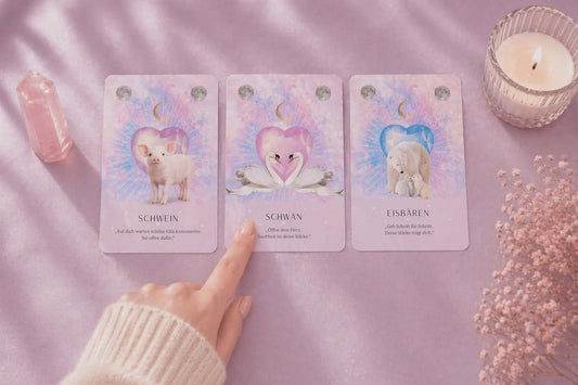Krafttierkarten Deck „Herzensweisheiten der Krafttiere“ – 44 Karten, spirituelle Orakelkarten, Intuition stärken