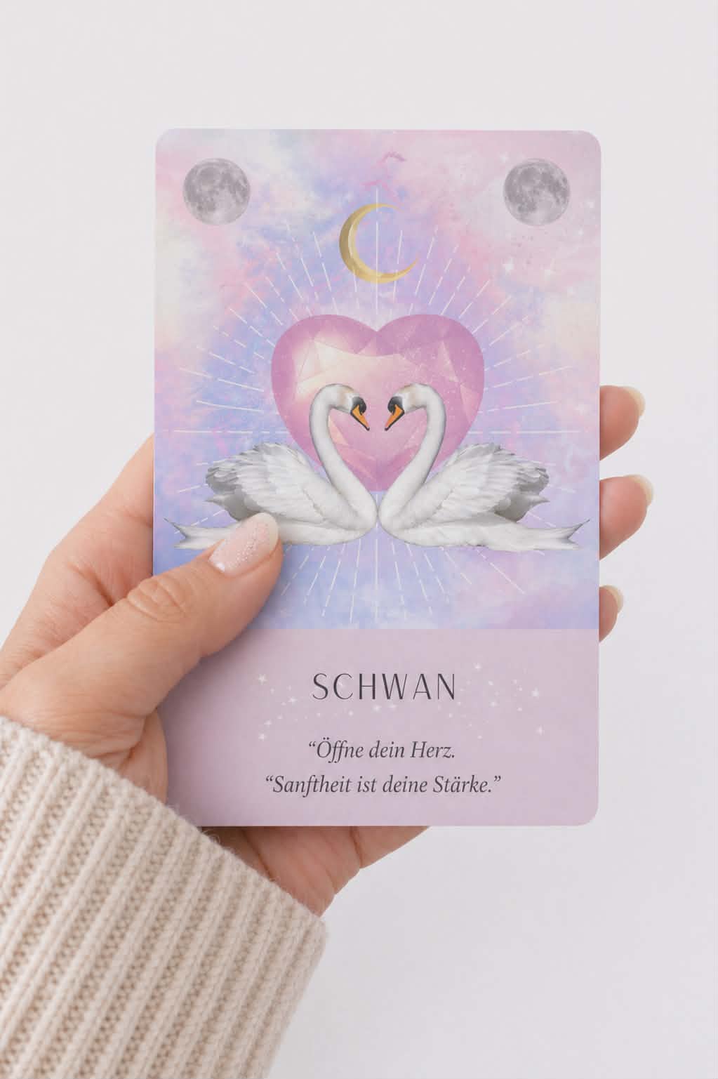Krafttierkarten Deck „Herzensweisheiten der Krafttiere“ – 44 Karten, spirituelle Orakelkarten, Intuition stärken