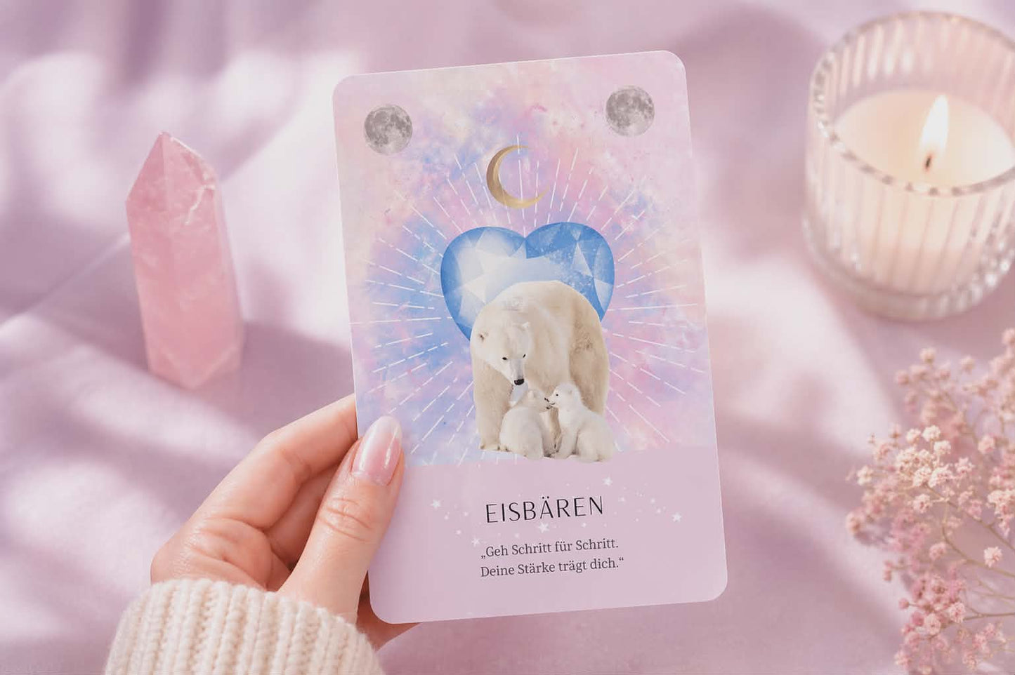 Krafttierkarten Deck „Herzensweisheiten der Krafttiere“ – 44 Karten, spirituelle Orakelkarten, Intuition stärken