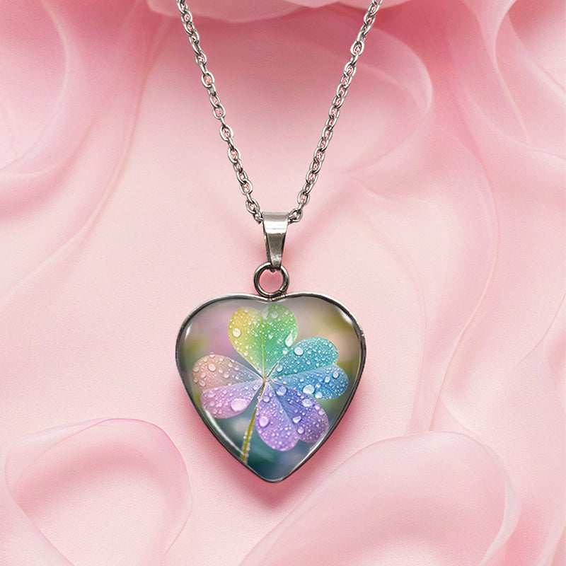 HALSKETTE MIT KLEEBLATT GLÜCKSBRINGER