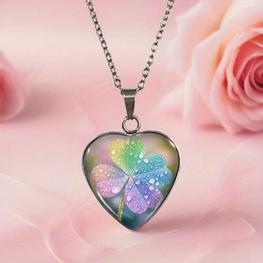 HALSKETTE MIT KLEEBLATT GLÜCKSBRINGER