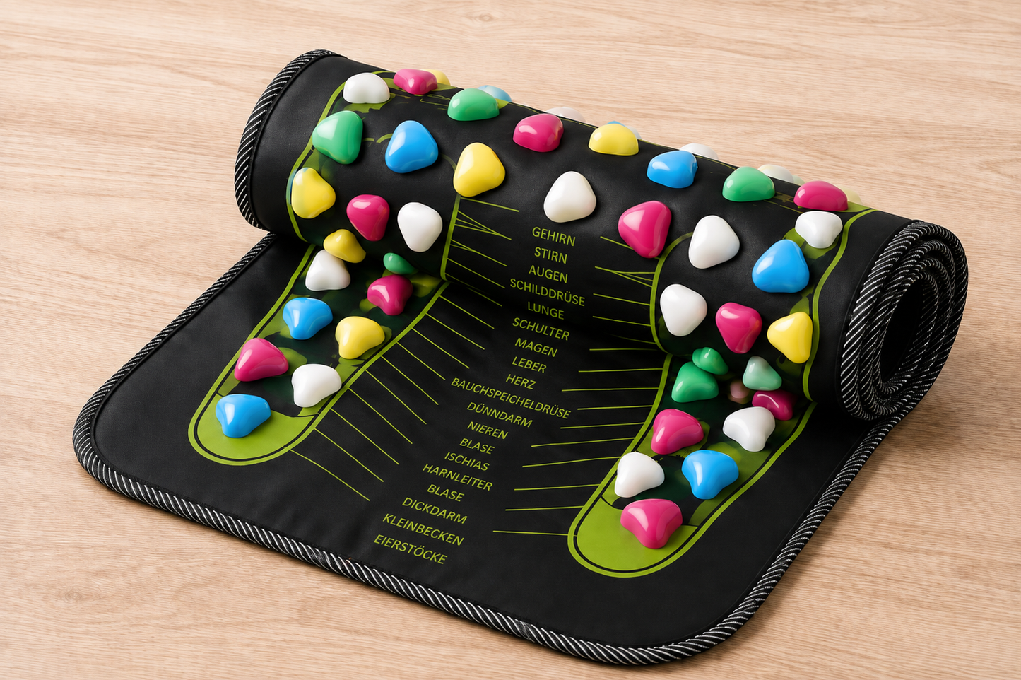 Fußmassage-Matte Kompakt 35 × 35 cm – Massagepunkte für entspannte Füße