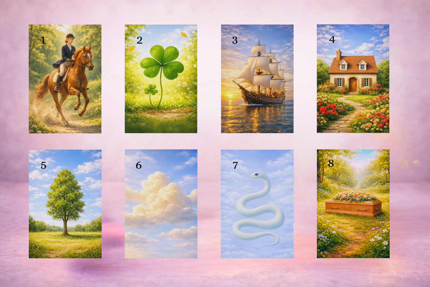 Zauberhaftes Lenormand Kartendeck 56 Karten