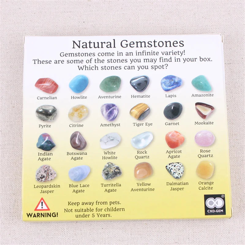 20PCS natürliche Kristall Erz, Probe Mineralsteine gemischt, Edelsteine Home Decor Lehre Materialien RAW Mineral 