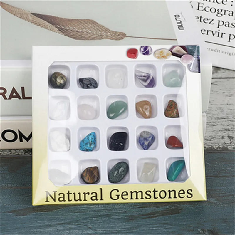 20PCS natürliche Kristall Erz, Probe Mineralsteine gemischt, Edelsteine Home Decor Lehre Materialien RAW Mineral 