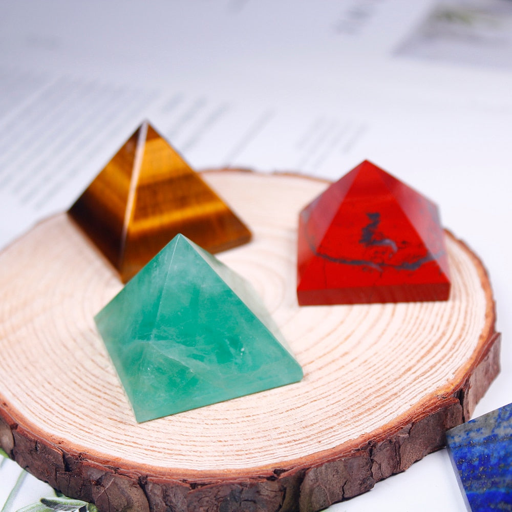 Kristall Pyramide, Handwerk Rosenquarz Chakra Reiki Kristall Regenbogen Fluorit Wohnkultur