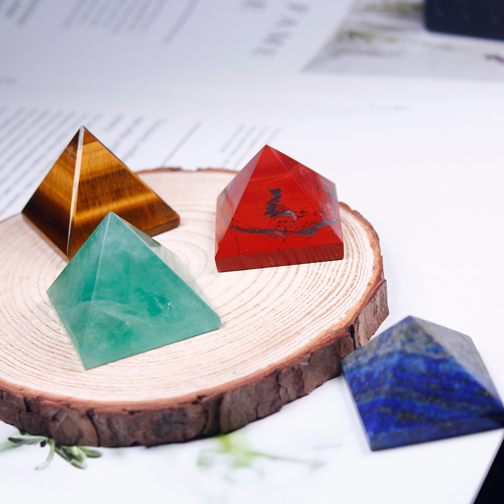 Kristall Pyramide, Handwerk Rosenquarz Chakra Reiki Kristall Regenbogen Fluorit Wohnkultur