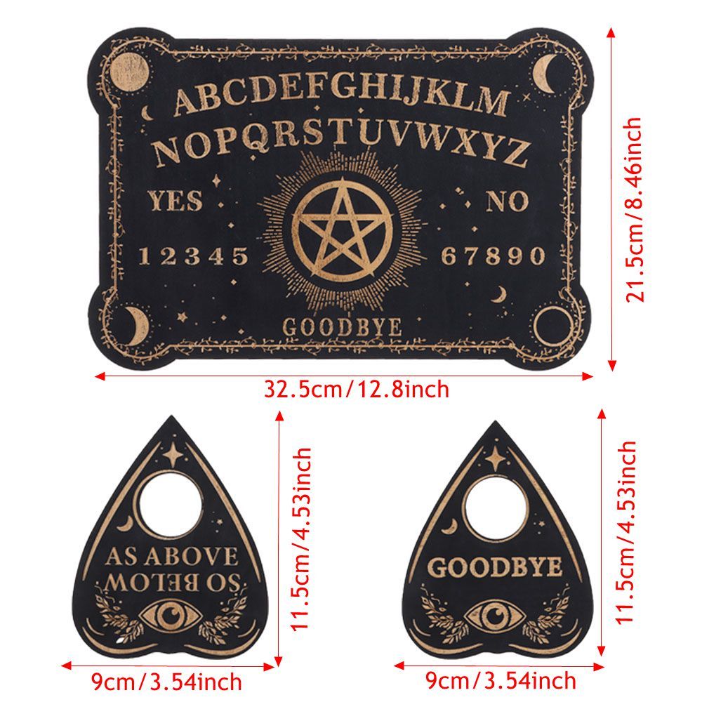 Holz-Wahrsage-Pendelbrett JA & NEIN Antwort, Wicca Witchboard