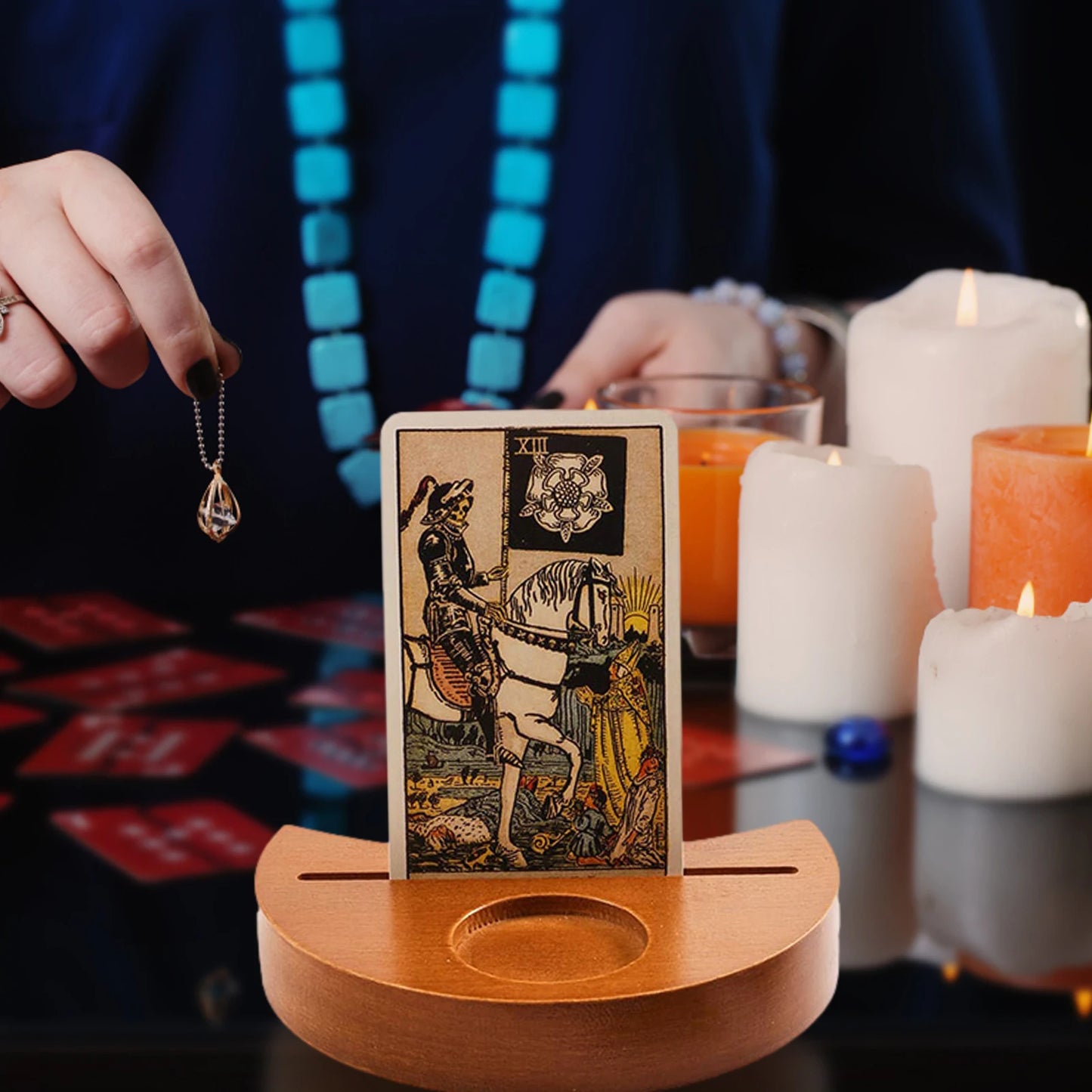 Holz, Tarot, Kartenhalter, Ständer Holz, Tarot, Kartenständer, Display, Ständer für Wahrsagerei, Werkzeuge, Altardekor, Wicca