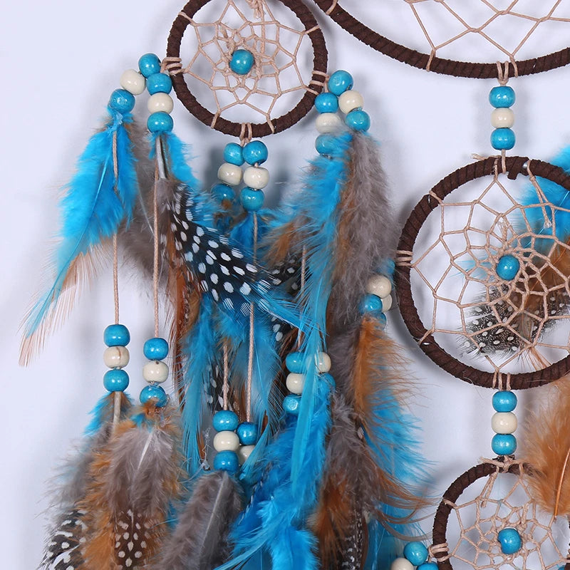 Handarbeit Indian Dream Catcher Rattan Perle Federn Traum Fänger Wand Hängen Hause Dekoration Hängen Ornament Dreamcatchers