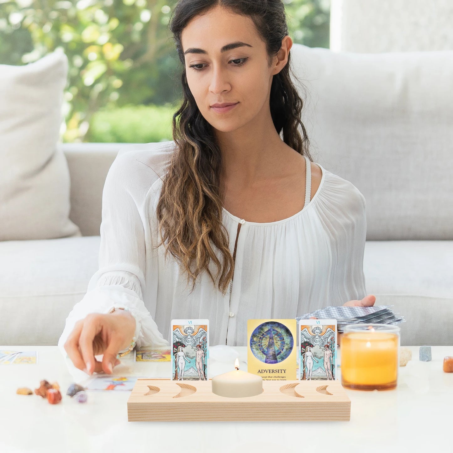 TAROT - KARTENHALTER  (BRAUN)