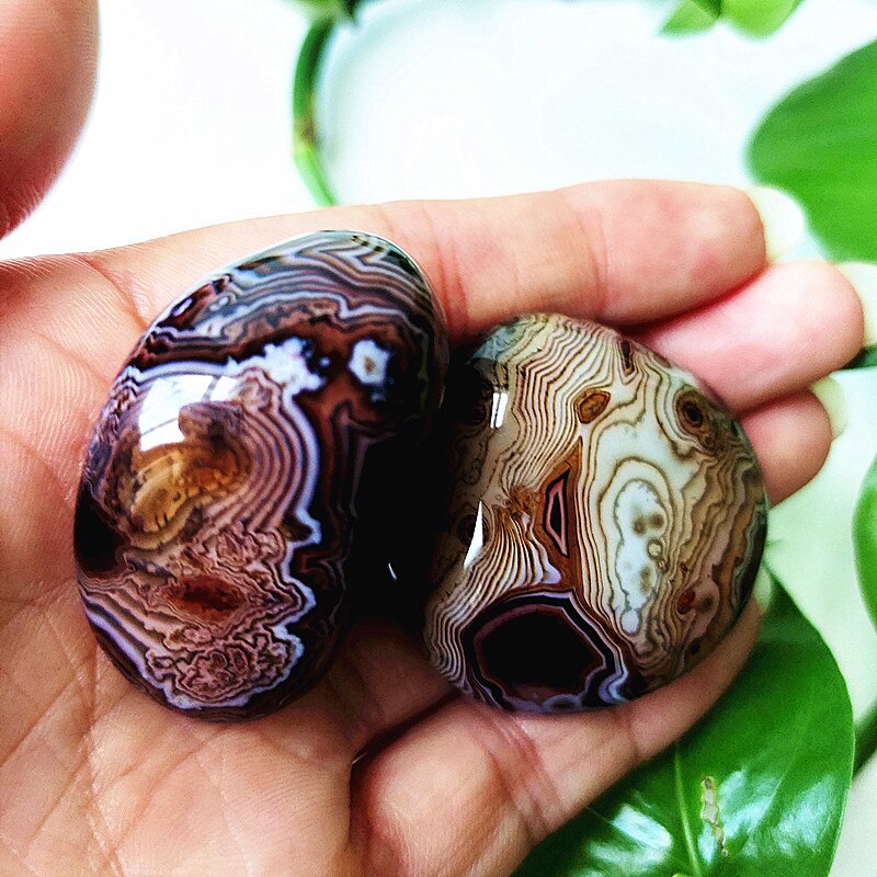 Natural Lace Stone Sardonyx Agate Palm Hand Play Witchcraft Supplies Meditation Spiritual Decor Home Decoration Healing Crystals