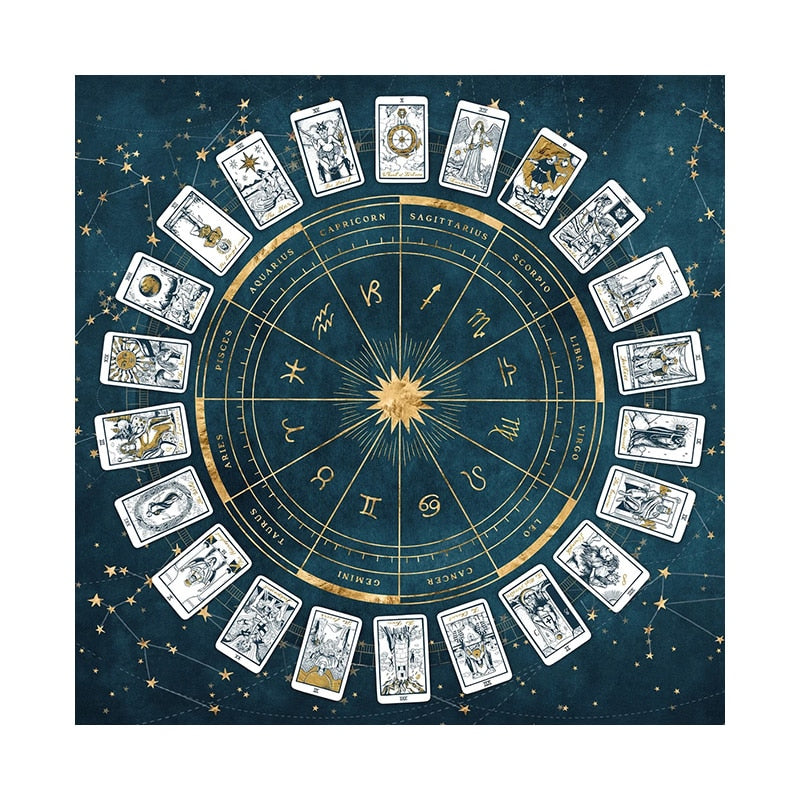 Sternzeichen Astrologie Astrologie Diagramm,Tarot Lesen Tarot Tischdecke