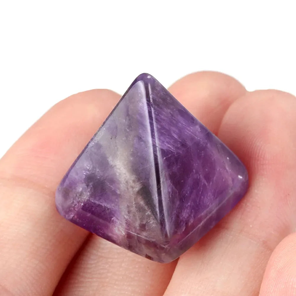 1 Naturstein, Kristall, Reiki, Pendel, Amethyst, Rosenquarz, Perlenpyramide, Energie, Wohnkultur, kleine Ornamente, Schmuck, Zubehör.