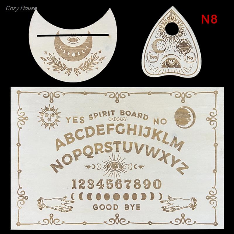 Holz Weissagung Pendel Board graviert Magic Board Ouija Board meta physische Nachricht