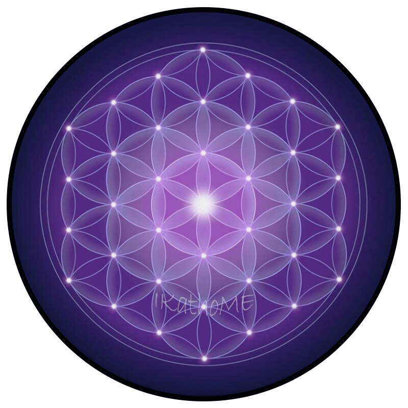 Rainbow Mandala Flower Teppich Yoga Meditation