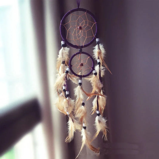 Vintage Home Dekoration Retro Feather Dreamcatcher rund Federn