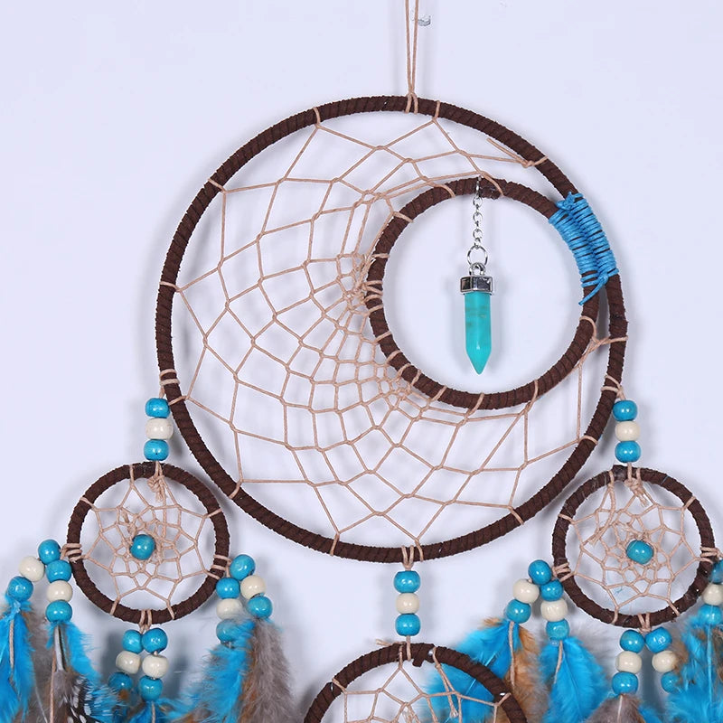 Handarbeit Indian Dream Catcher Rattan Perle Federn Traum Fänger Wand Hängen Hause Dekoration Hängen Ornament Dreamcatchers