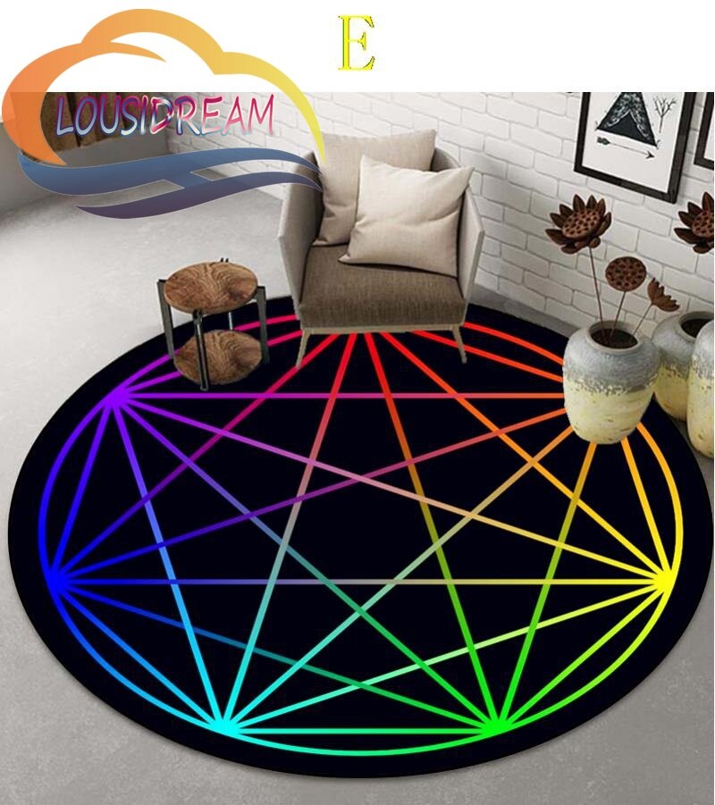 Sacred Planet Geometry Flower of Life Round Child Cushion Bedroom Floor Mat Computer Chair Area Decoration carpets bed room