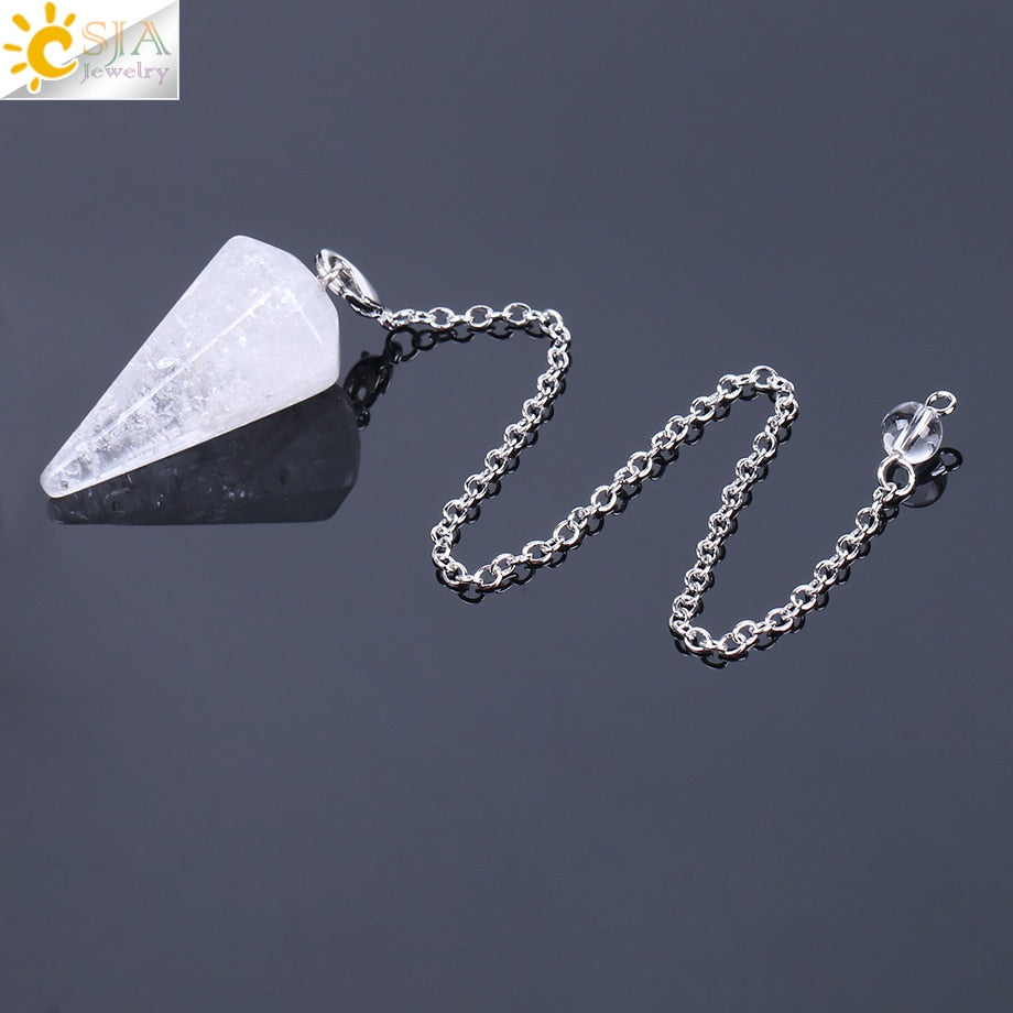 KRISTALLPENDEL ROSENQUARZ AMETHYST AVENTURIN