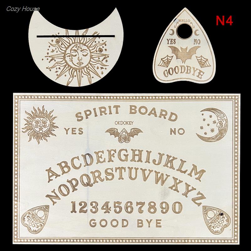 Holz Weissagung Pendel Board graviert Magic Board Ouija Board meta physische Nachricht