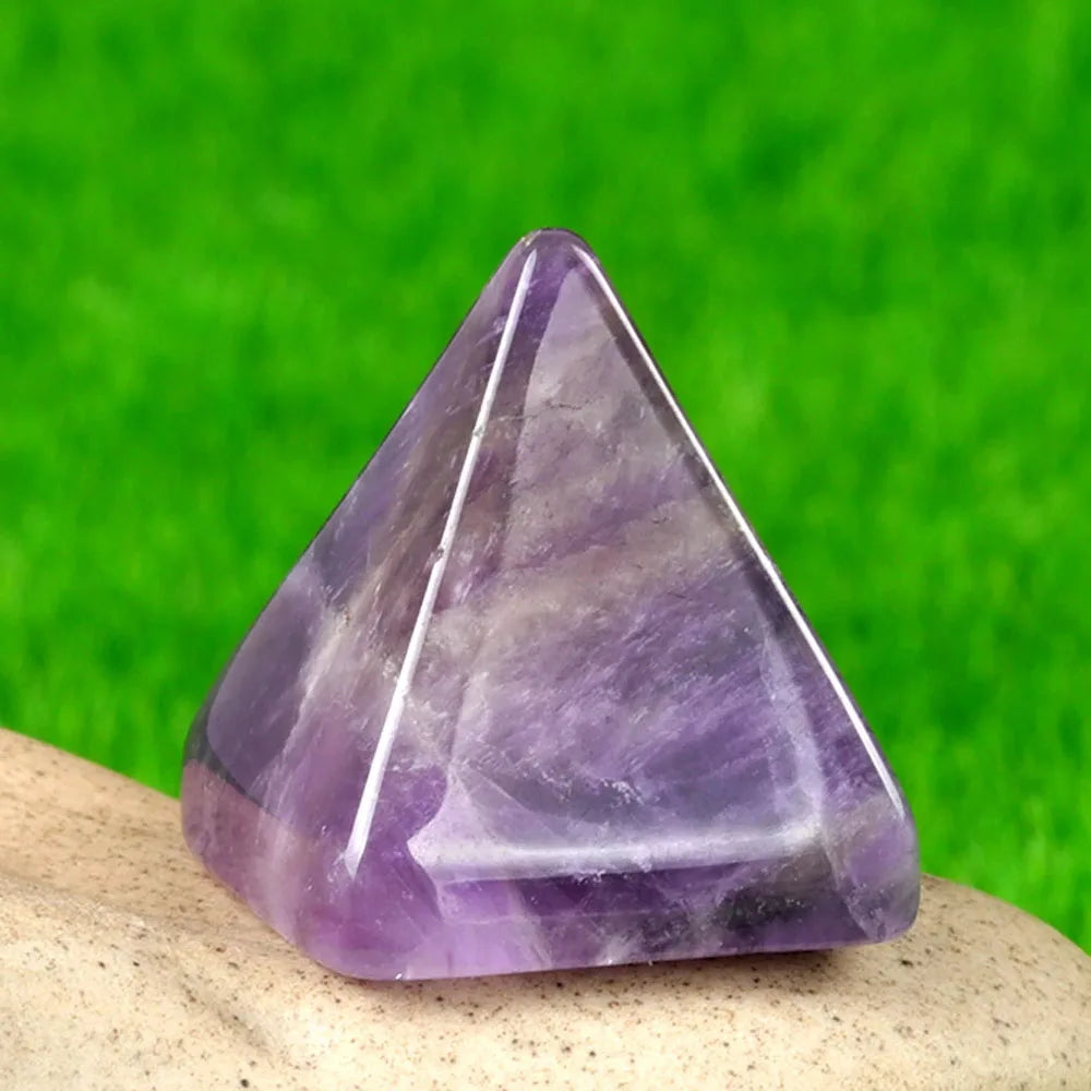 1 Naturstein, Kristall, Reiki, Pendel, Amethyst, Rosenquarz, Perlenpyramide, Energie, Wohnkultur, kleine Ornamente, Schmuck, Zubehör.