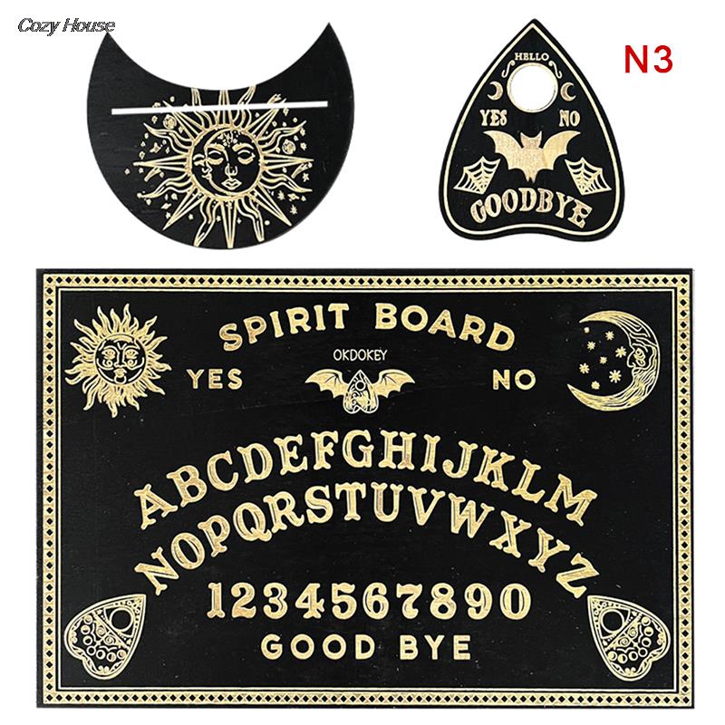 Holz Weissagung Pendel Board graviert Magic Board Ouija Board meta physische Nachricht