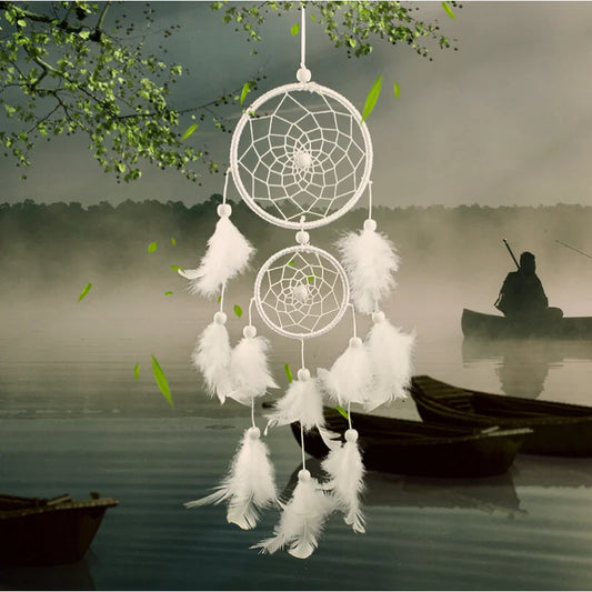 Traumfänger Raumdekor Feder Weberei, die den Traumwinkel Dreamcatcher Windspiele im indischen Stil religiöses Maskottchen