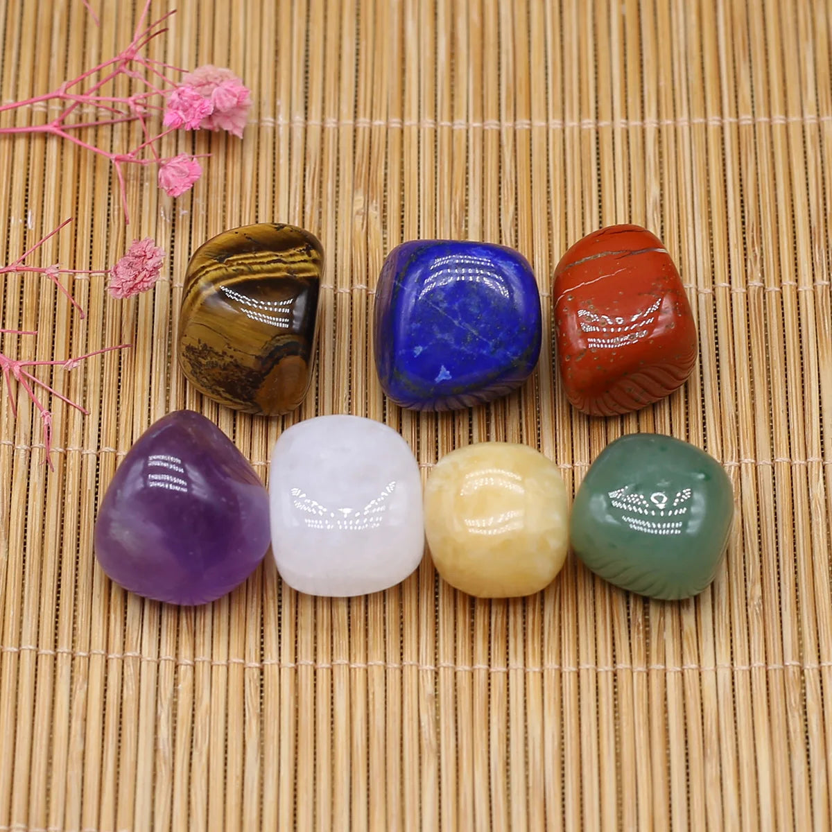 7 teile/Satz Reiki Natürliche Stein Fiel Steine Unregelmäßige Polieren Rock Quarz Yoga Energie Bead Für Chakra Healing Dekoration