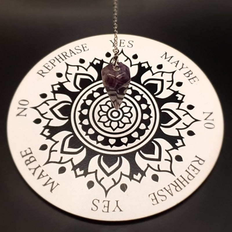 KRISTALLPENDEL ROSENQUARZ AMETHYST AVENTURIN