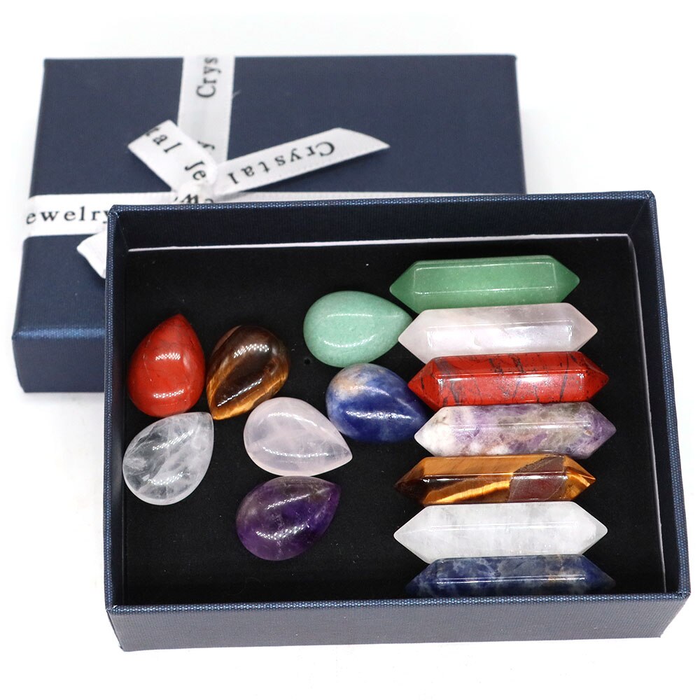 Natursteine 7 Chakra Punkt Reiki Heilung Kristall, Quarz Mineral Ornament Sammlung Home Edelstein Dekoration, Handwerk Dekor Geschenk