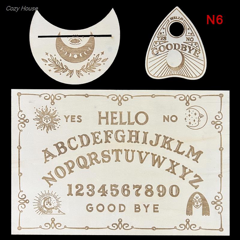 Holz Weissagung Pendel Board graviert Magic Board Ouija Board meta physische Nachricht