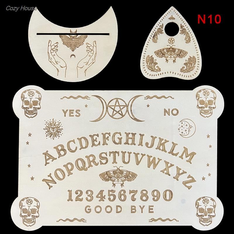 Holz Weissagung Pendel Board graviert Magic Board Ouija Board meta physische Nachricht