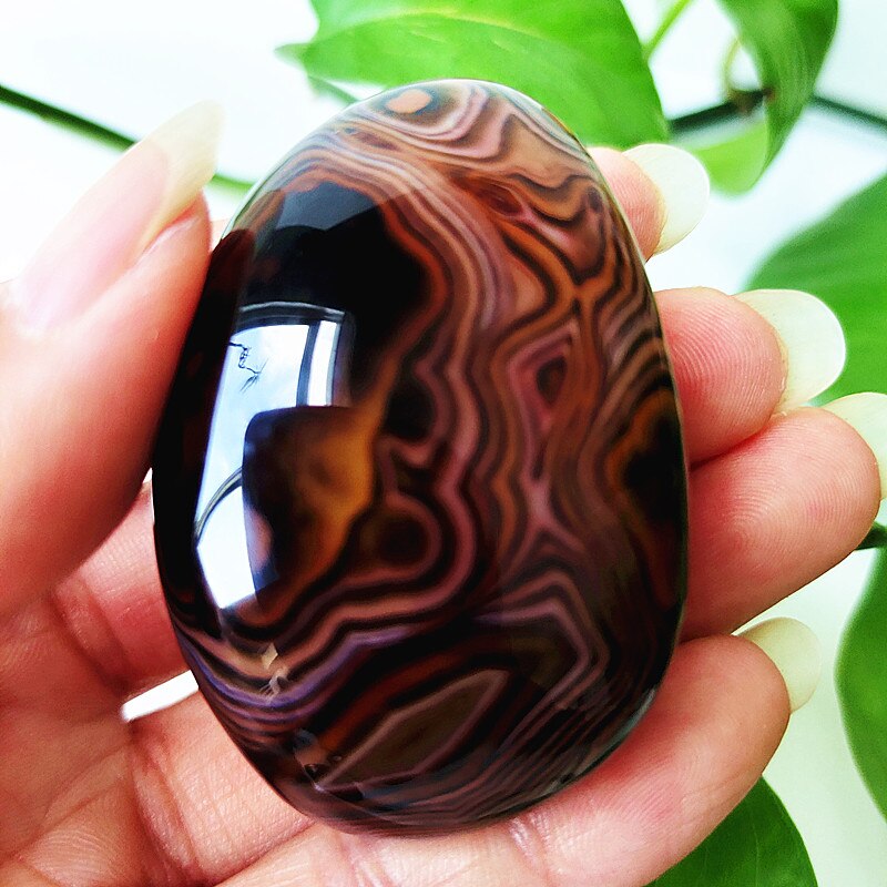 Natural Lace Stone Sardonyx Agate Palm Hand Play Witchcraft Supplies Meditation Spiritual Decor Home Decoration Healing Crystals