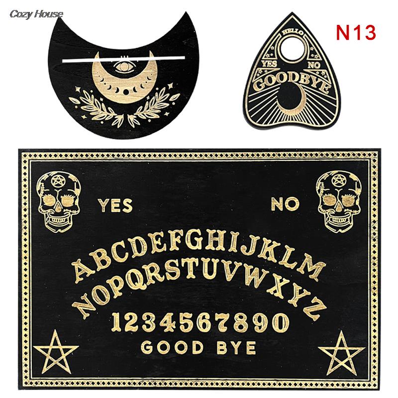 Holz Weissagung Pendel Board graviert Magic Board Ouija Board meta physische Nachricht