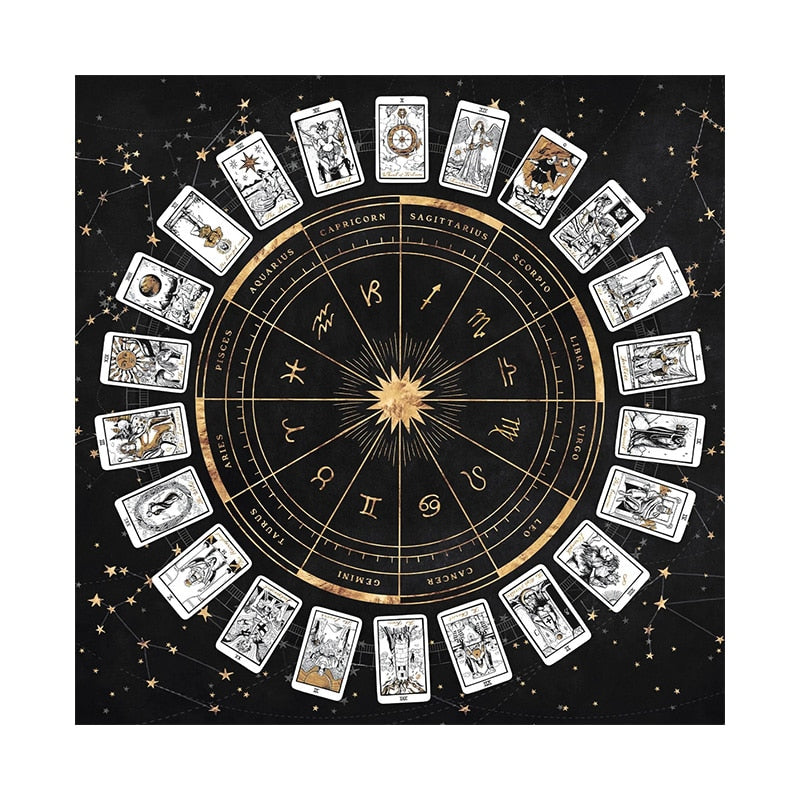 Sternzeichen Astrologie Astrologie Diagramm,Tarot Lesen Tarot Tischdecke