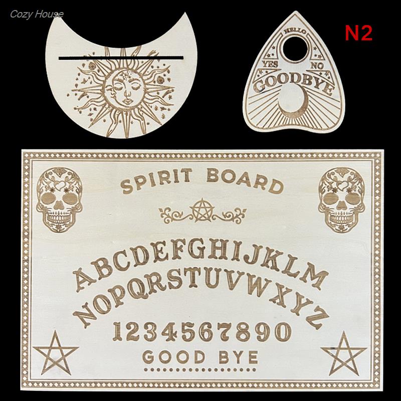 Holz Weissagung Pendel Board graviert Magic Board Ouija Board meta physische Nachricht