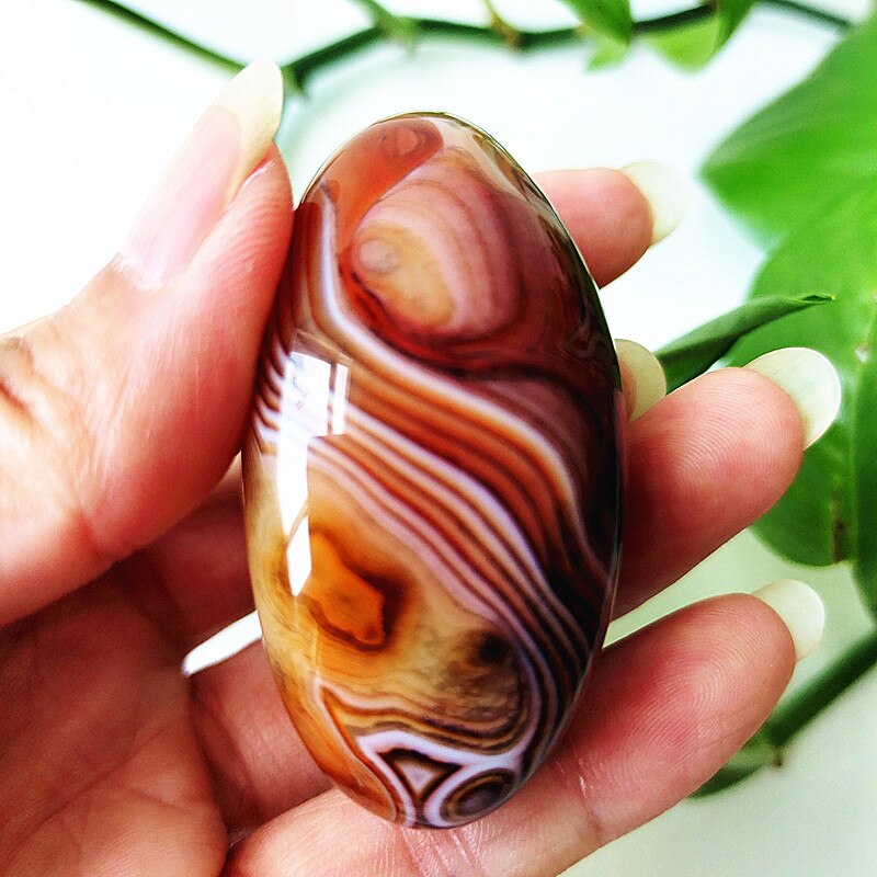 Natural Lace Stone Sardonyx Agate Palm Hand Play Witchcraft Supplies Meditation Spiritual Decor Home Decoration Healing Crystals