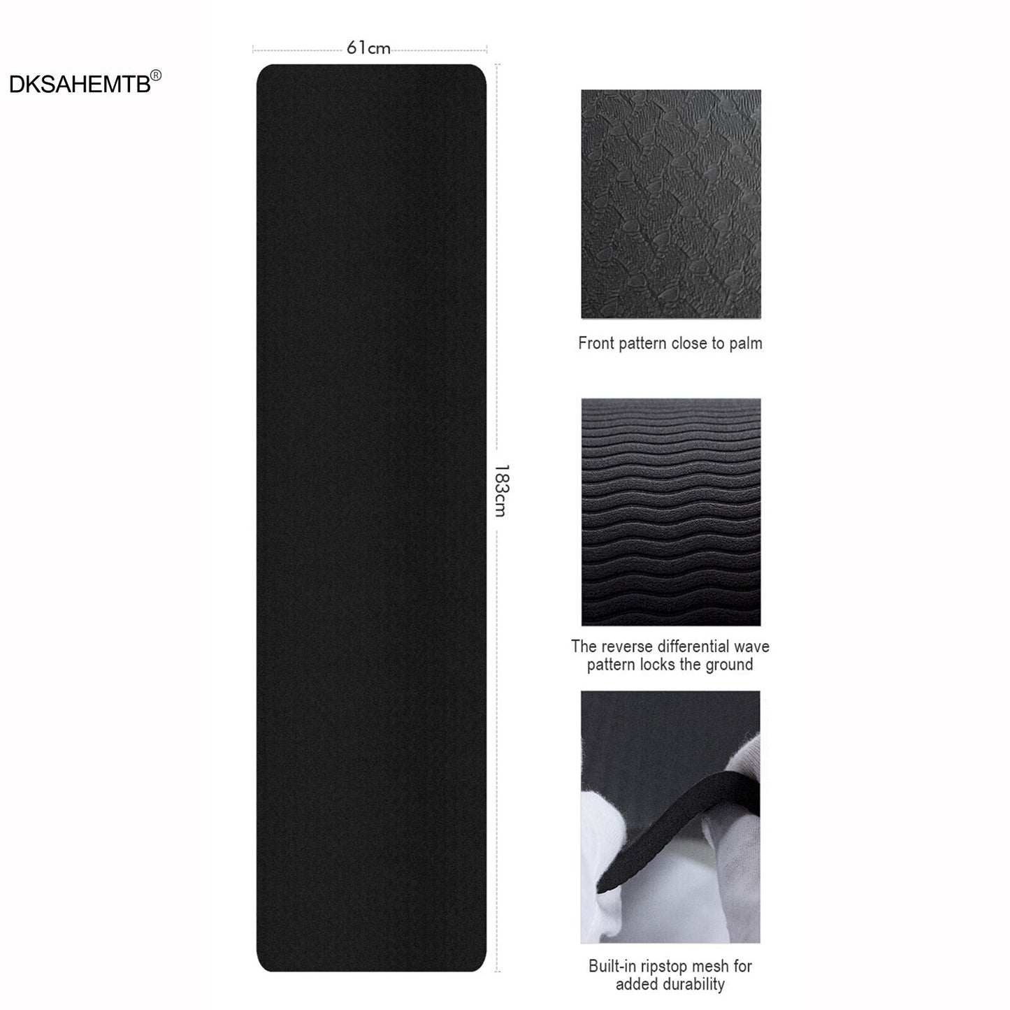 Lengthened NBR Yoga mat Widened and Thickened Dance Fitness Pad Exercise Pad Extra Long 183cm Sleeping Pad Home Exercise