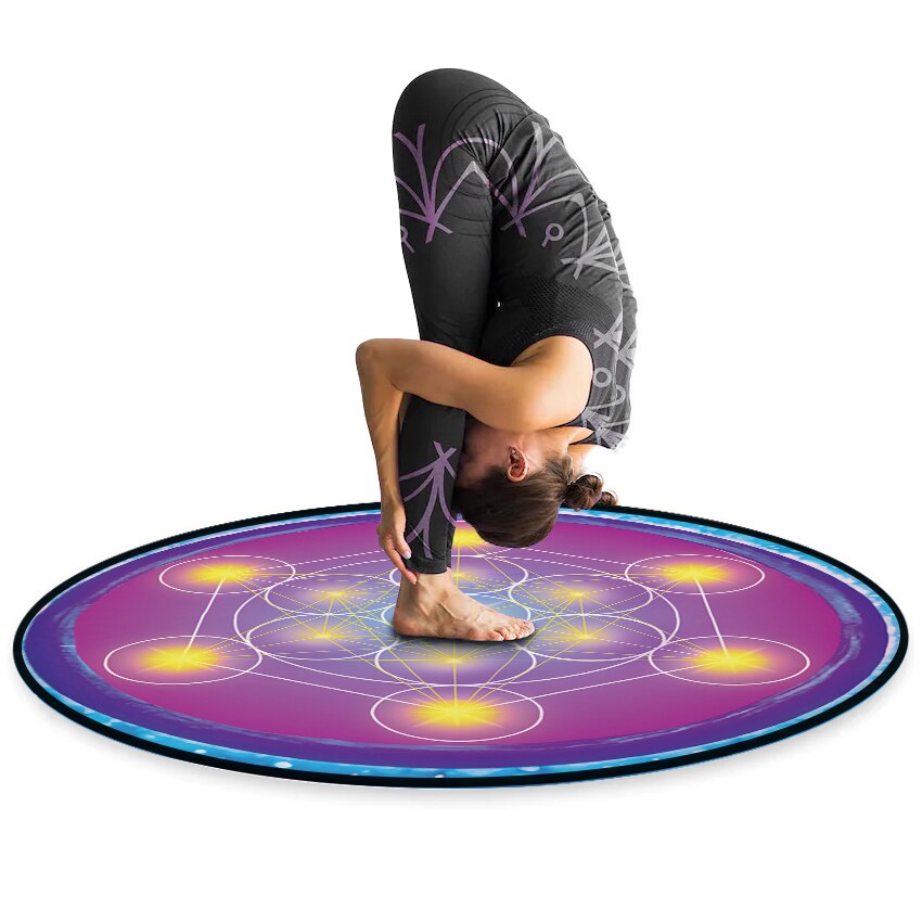 Metatrons Hexagramm, Runde Teppich, Reiki, Yoga Meditation, Boden-Matten, Magie Kreis Kristall, Healing Pendel, Bereich Teppich, Boho Wohnkultur