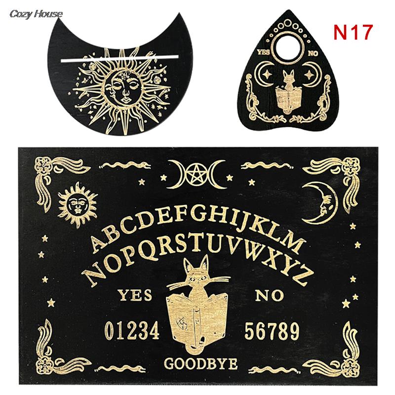 Holz Weissagung Pendel Board graviert Magic Board Ouija Board meta physische Nachricht