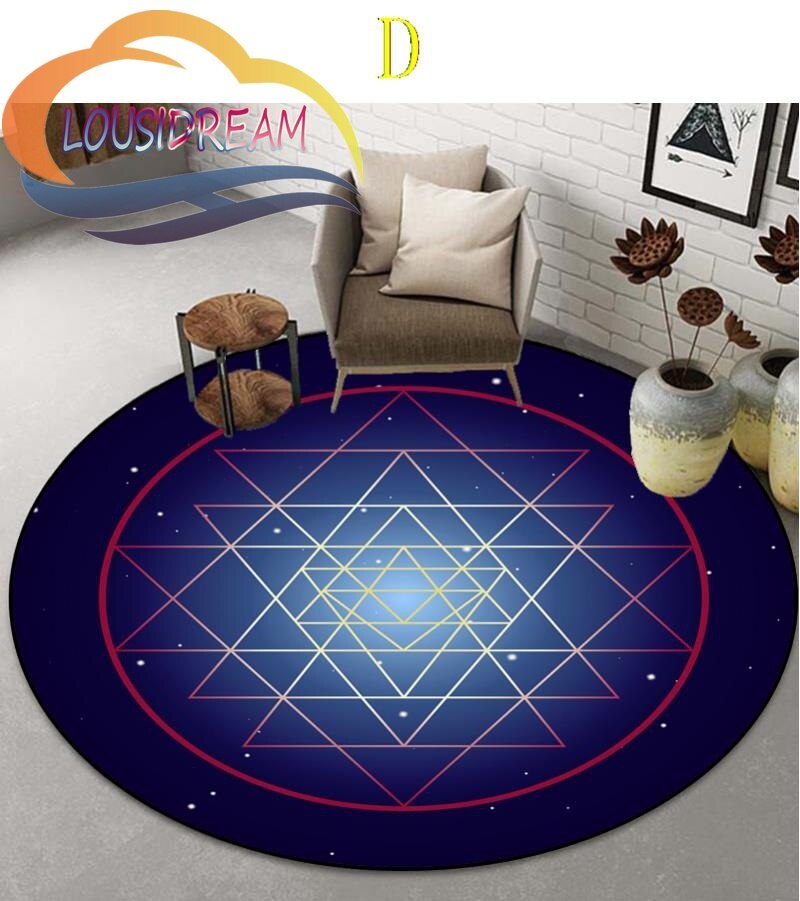 Sacred Planet Geometry Flower of Life Round Child Cushion Bedroom Floor Mat Computer Chair Area Decoration carpets bed room