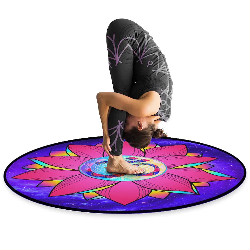 Flower Of Life Yoga Meditation Mat Lotus Mandala