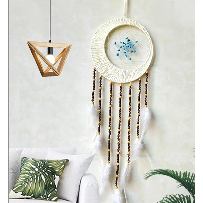 Room Wall Decoration Handmade Dreamcatcher Hanging Decor Feathers Crafts Boho Living Room Decor Wall Hanging For Girl Gifts