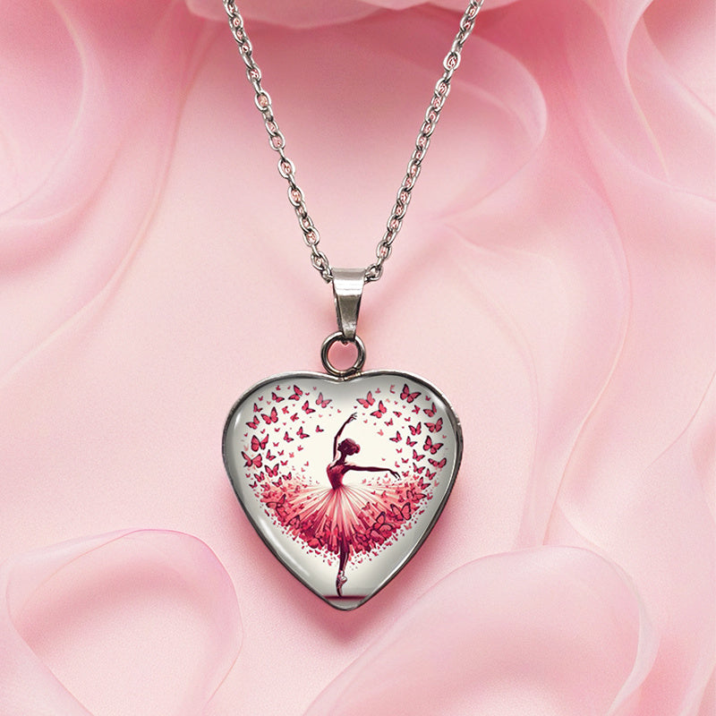 BALLETTÄNZERIN ANHÄNGER HALSKETTE