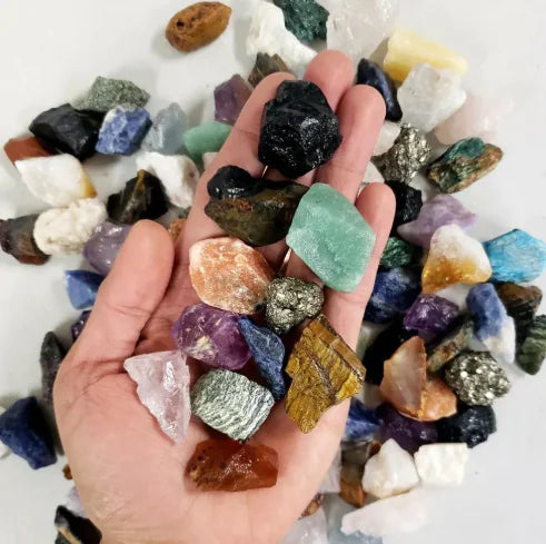 Bunte Rohkristallsteine